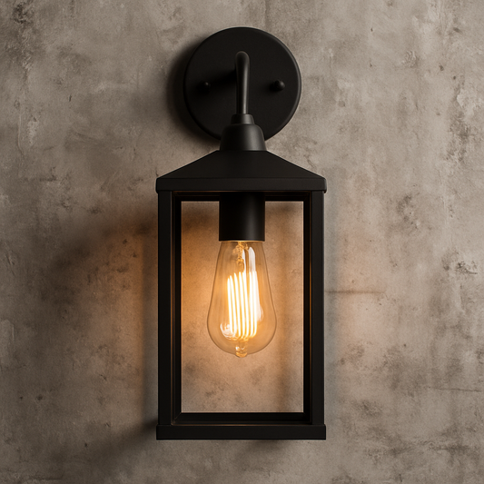 Lampa ścienna industrialna czarna metalowa – vintage oświetlenie akcentowe