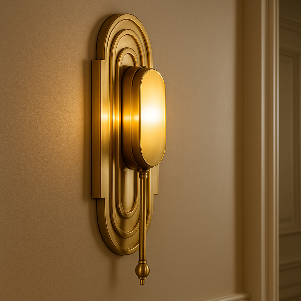 Lampa ścienna Art Deco złota – luksusowe oświetlenie designerskie