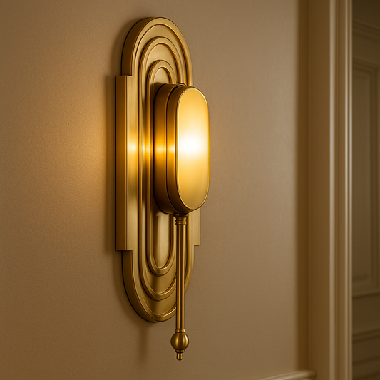 Lampa ścienna Art Deco złota – luksusowe oświetlenie designerskie
