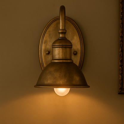 Lampa ścienna vintage mosiądz – klasyczny akcent do wnętrz