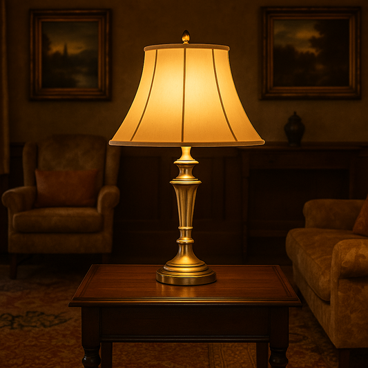 Lampa stołowa vintage mosiądz – klasyczny design do nastrojowych wnętrz