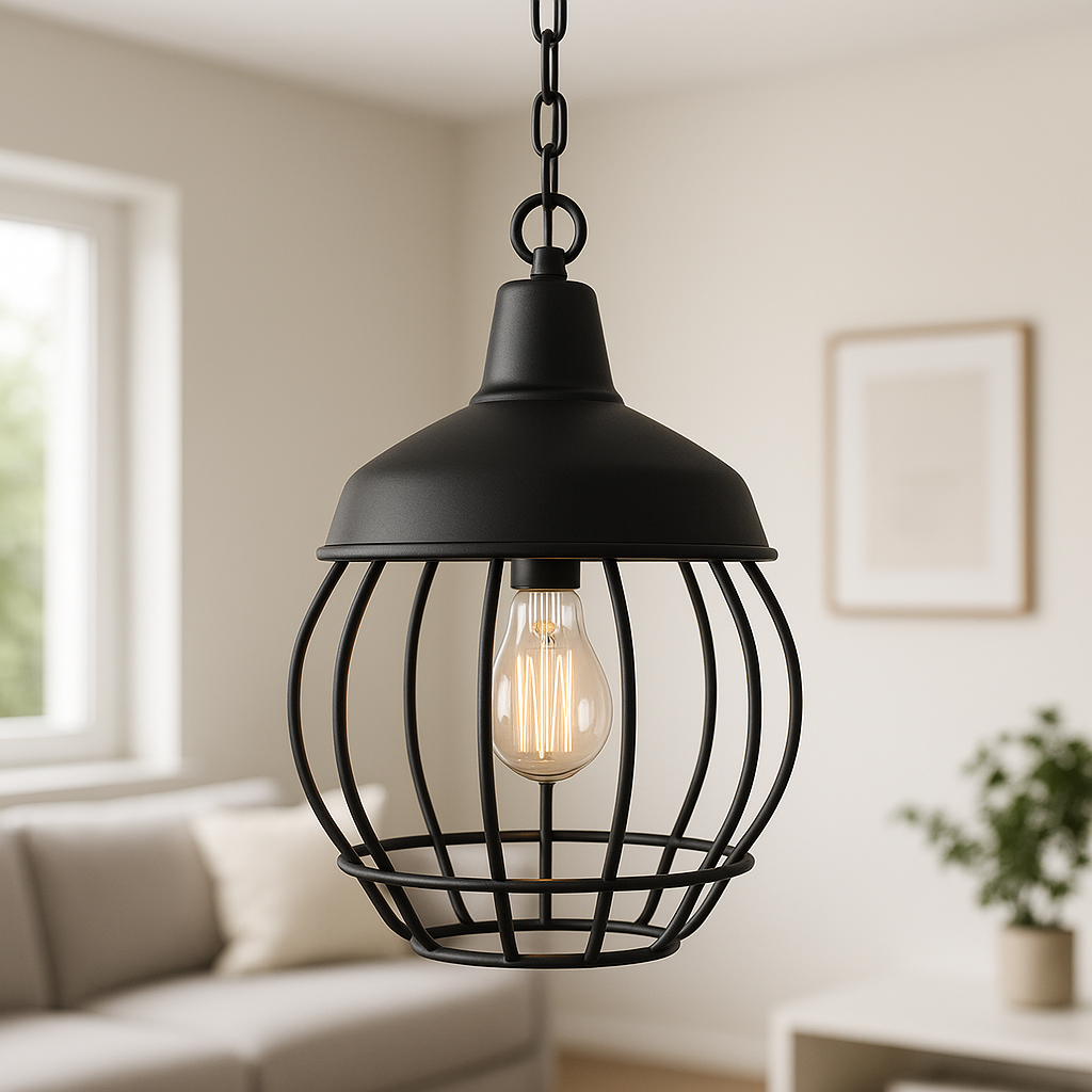 Lampa wisząca industrialna metalowa – sufitowa lampa vintage