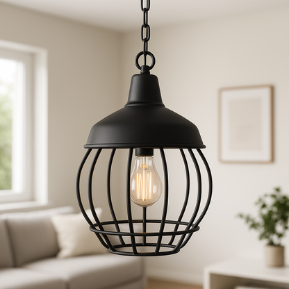 Lampa wisząca industrialna metalowa – sufitowa lampa vintage