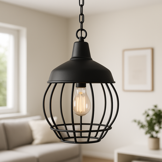 Lampa wisząca industrialna metalowa – sufitowa lampa vintage