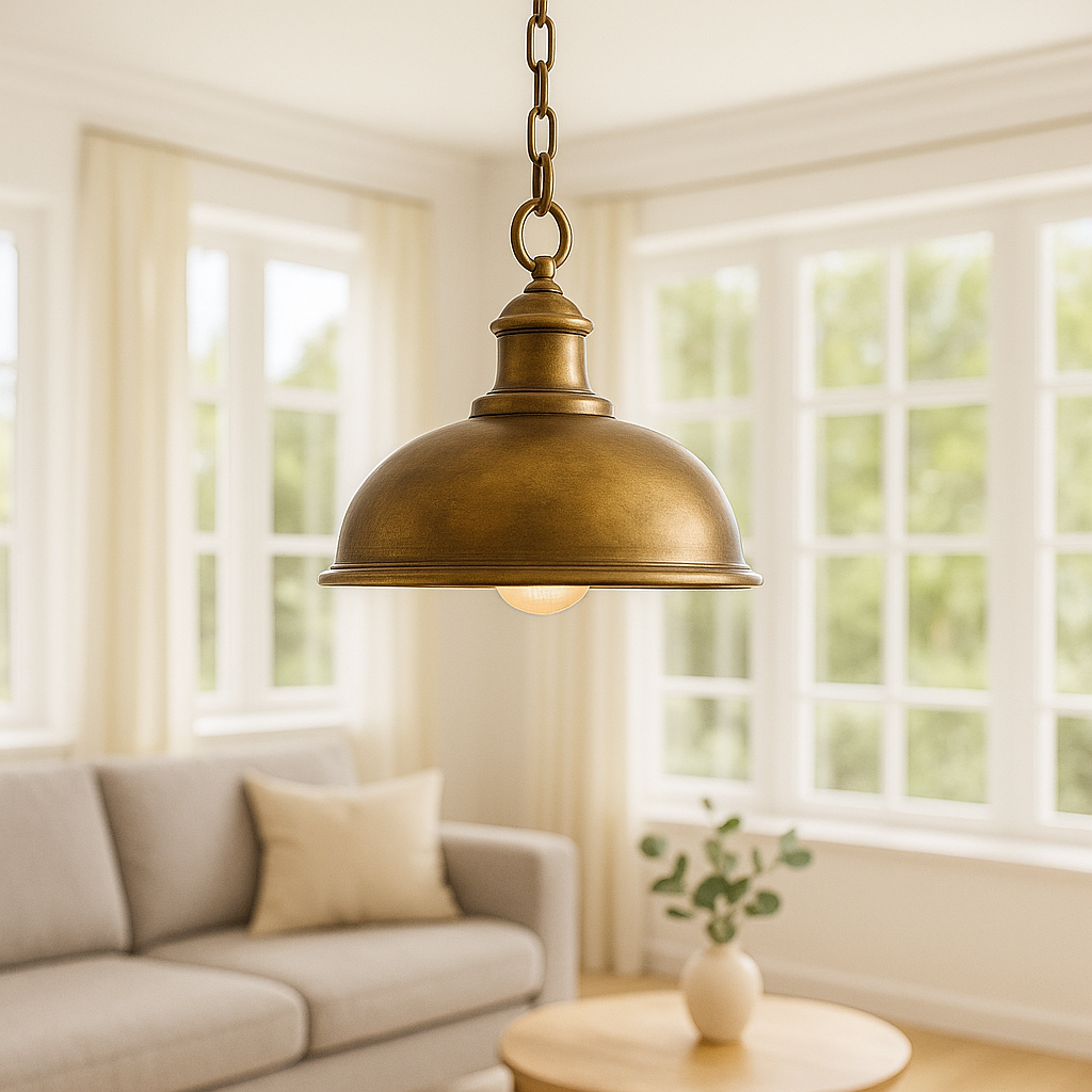 Lampa wisząca vintage mosiądz – klasyczny design w stylu retro