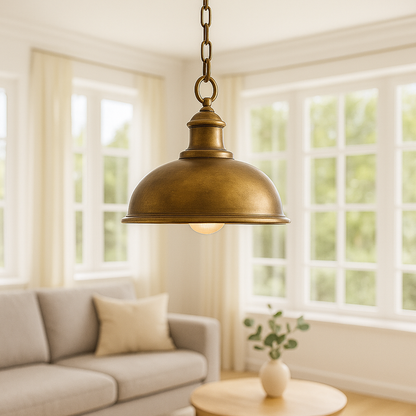 Lampa wisząca vintage mosiądz – klasyczny design w stylu retro