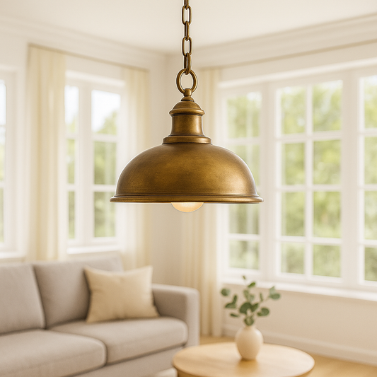 Lampa wisząca vintage mosiądz – klasyczny design w stylu retro